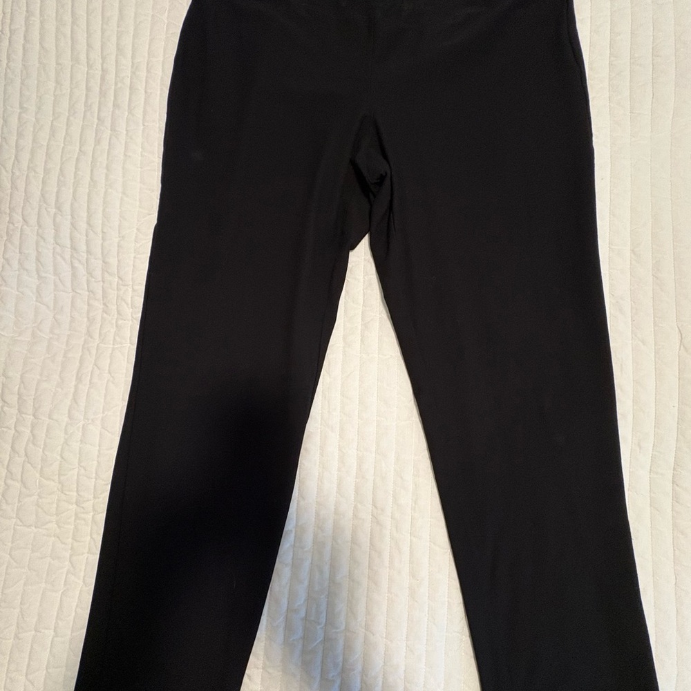 Eileen Fisher The System black stretch ankle pant